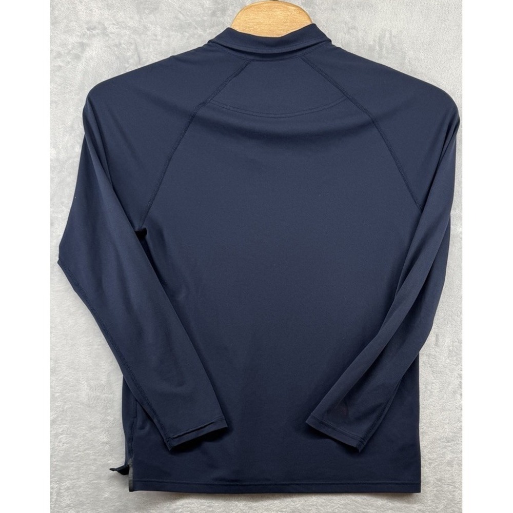 Rhone Blue Performance Long Sleeve Polo Shirt Men's Size M - Picture 2 of 6